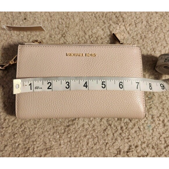 Michael Kors Jet Set Travel Double Zip Wristlet Wallet - Soft Pink - Picture 3 of 4